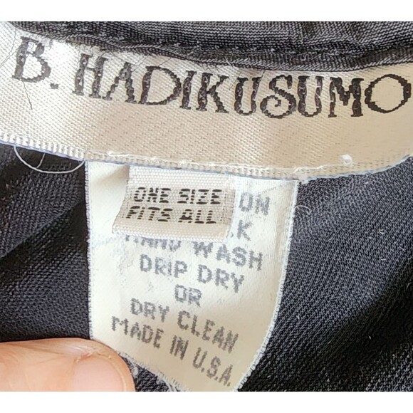 B. Hadikusumo Silk Blend Leopard Velvet Top MOP Buttons One Size Pockets Vintage - Picture 8 of 9